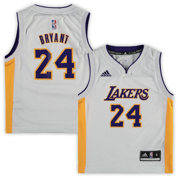 Maillot nba Los Angeles Lakers adidas Preschool Réplique Homme Kobe Bryant 24 Blanc